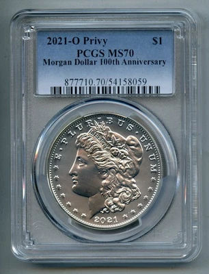 2021 O Privy Morgan Silver Dollar PCGS MS 70 - Image 1 of 4