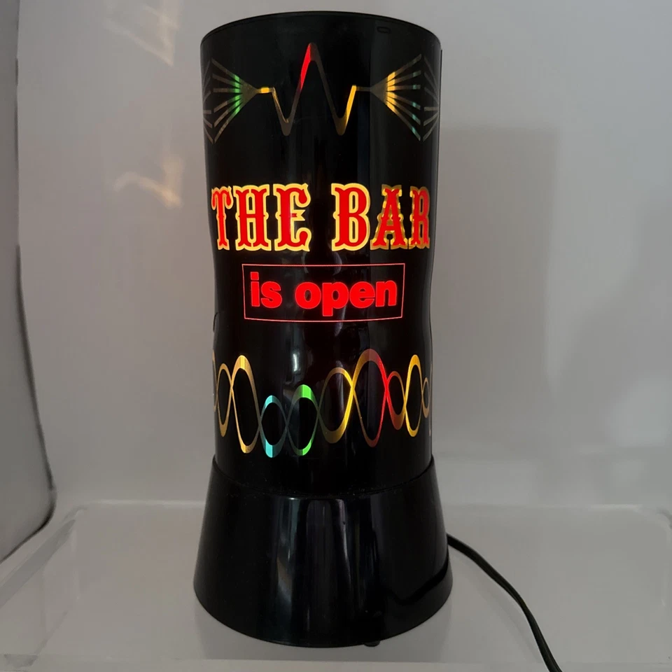 De Colección LEER La Barra Está Abierta Giratoria Luz Giratoria Movimiento Lámpara Bar Regalo de Spencer’s Foto 1 de 4