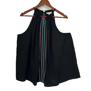 Top Knox Rosa Mujer XXL Negro Bordado Volantes Halter Corbata Boho Playa Sirena - Imagen 1 de 13