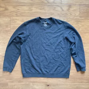 Duluth Trading Co Men's Loophole Long Sleeve V-Neck Sweatshirt XL Navy Heather - Picture 1 of 7