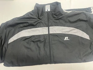 Russell Athletic Adult nero con accento grigio-bianco cordino inferiore - Foto 1 di 14