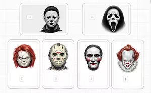 Pencil Art Horror Geldautomat Debit Kreditkarte Skin Aufkleber Halloween Jason Myers Saw - Bild 1 von 5