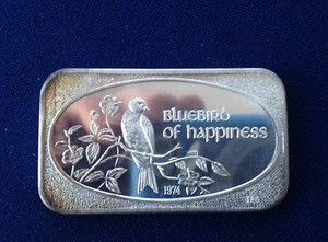 1974 USSC Bluebird of Happiness USSC-176 Silver Art Bar P1968 - Picture 1 of 4