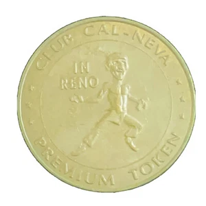 Club Cal Neva Downtown Reno Premium Casino Token Nevada USA 26mm Brass Medallion - Picture 1 of 9