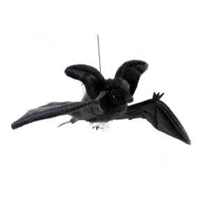 Hansa Black Bat Hanging Realistic Soft Animal Plush Toy 37cm **FREE DELIVERY** - Picture 1 of 2
