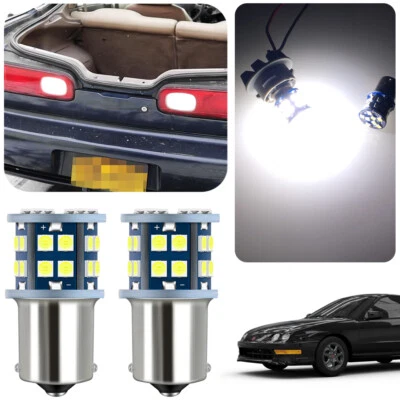 2pcs 6000K White 1156 LED Backup Reverse Light Bulbs for Acura Integra 1986-2001 - Image 1 of 4