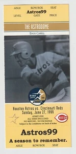 Enos Cabell - 1999 Proof Ticket - 3 x 6 1/2 Card - Houston Astros - Picture 1 of 2