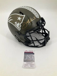 JULIAN EDELMAN AUTOGRAPHED NEW ENGLAND PATRIOTS STS FULL SIZE REP JSA WIT COA - Picture 1 of 3