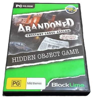 Abandoned: Chestnut Lodge Asylum PC Hidden Object Game CD Rom 2014 - Image 1 of 2