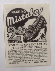 Anuncio de Edwards Shoe Company 1938 Jamaica liso, masa - Imagen 1 de 1