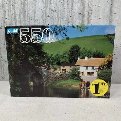 Guild 550 Piece Jigsaw Puzzle Lorna Doone Farm Devon England 1999 Hasbro Sealed - Image 1 of 4