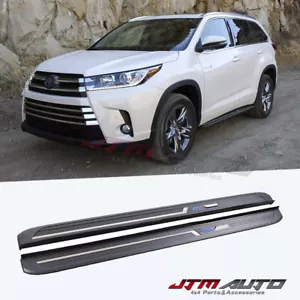 Black Aluminium Running Board Side Steps to suit Toyota Kluger XU50 2014-2020 - Picture 1 of 8