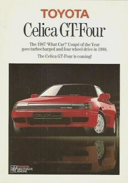 Toyota Celica GT-Four 1987-88 UK Market Launch Single Sheet Sales Brochure - Image 1 of 1