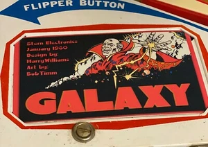 Stern Galaxy Pinball Custom Apron Cards Set Instruction Rules Information - Picture 1 of 3