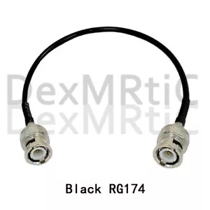 BNC male plug to BNC male plug jumper cable RG174 20cm for CCTV Radio - Picture 1 of 6
