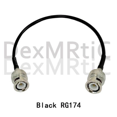 BNC male plug to BNC male plug jumper cable RG174 20cm for CCTV Radio - Image 1 of 4