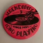 Vintage Pinback Serendipity 3 Since 1954 Long Playing Dessert Restaurant Button