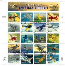 CLASSIC AMERICAN AIRCRAFT First DAY ISSUE 3142 Sheet of 20 stamps 1997 Dayton OH