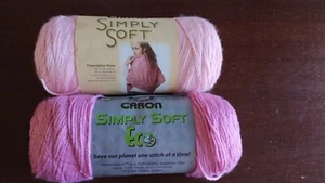 CARON YARN - "SIMPLY SOFT" Two skeins - PINKS - Picture 1 of 1