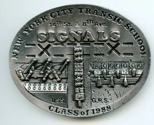 New York City Transit Authority Signal School Belt Buckle Class of 1988 Subway - Picture 1 of 2