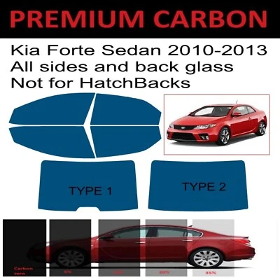 Premium Carbon Window Tint fits Kia Forte Sedan 2014-2018 precut tint - Image 1 of 4