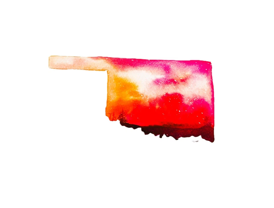 Oklahoma State, Jessica Durrant, Wall Decor Home Art Print 11" x 14" 2749 - Image 1 of 1