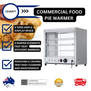 Devanti Commercial Food Warmer Pie Hot Display Electric Heated Display Cabinet - Picture 1 of 13