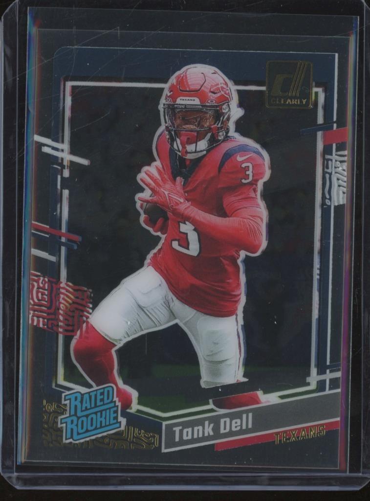 2023 Panini Clearly Donruss TANK DELL #85 RC Rookie Gold Parallel Texans JA73