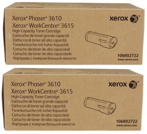 2 Genuine Factory Sealed Xerox Phaser 3610 3615 M455 P455 High Capacity Toners
