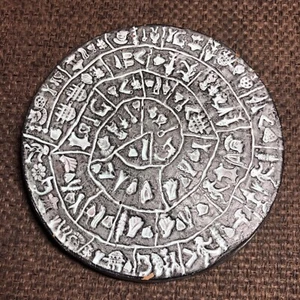 PHAISTOS DISK Replica Paper Weight Disc 10 Cm Used - Picture 1 of 11