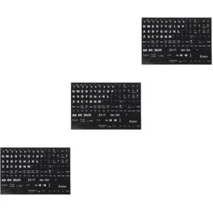 3 Sheets Tastaturaufkleber Universelles Englisch Schlüsseletikett - Bild 1 von 12