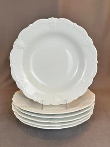 6 Tirschenreuth BARONESSE WHITE 9 ¼” Rim Soup Bowls: MINT - Picture 1 of 12