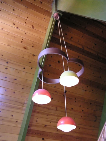 Custom made Large antique 1970's pendant hanging ceiling swag light fixture Cover