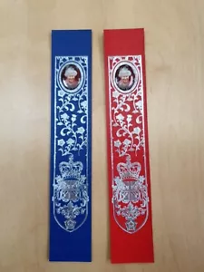 HM Queen Elizabeth II 1926- 2022 Memorial Leather Bookmark (Choice of Colours) - Picture 1 of 4