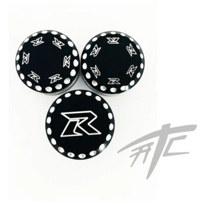 GSXR NEGRO CONTRASTE CORTE DIAMANTE TAPAS HORQUILLA Y YUGO TAPÓN 2017 SUZUKI GSXR 1000 Foto 1 de 4