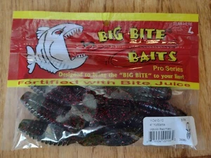 4" YOMAMA Fishing Lure Big Bite Baits Watermelon Red Flake 8pk NEW! YO410-10 - Picture 1 of 3