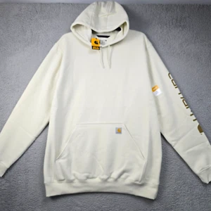 Suéter Carhartt Peso Medio Para Hombres XL Alto Blanco SUDADERA CON CAPUCHA Exterior Polar Trabajo Nuevo con Etiquetas - Imagen 1 de 11