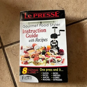 Le Presse Gourmet Food Styler 8 en 1 rebanadora exprimidor exprimidor triturador completo - Imagen 1 de 6