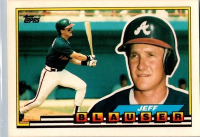 1989 Topps Big Jeffrey Blauser Atlanta Braves #317 - Image 1 of 2