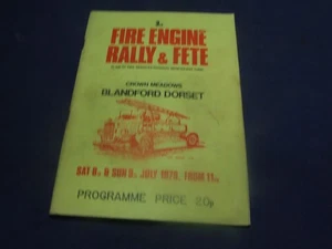 BLANDFORD FIRE ENGINE RALLY PROGRAME 1978 - Imagen 1 de 2