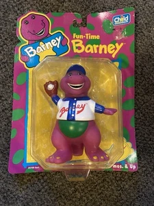 Vintage 1993 Fun Time Barney Dinousaur Baseball Figurine - Picture 1 of 11