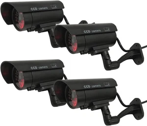 Dummy Security Camera Bullet Fake CCTV Surveillance System Indoor Outdoor wit... - Picture 1 of 4
