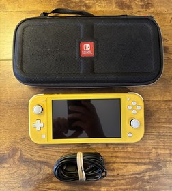 Nintendo Switch Lite Yellow 32GB Console Bundle With Carrying Case & Power Cord