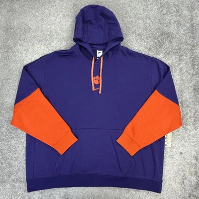 Clemson Tigers PE Hoodie Mens 4XL Purple Orange NCAA Football Nike Pullover - Image 1 of 4