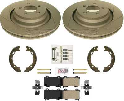 Performance Slotted Brake Rotors & Pads Fits Dodge Charger R/T Scat Pack 2015-20 - Image 1 of 4