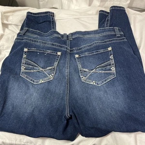 Gemma Rae Stretch Jeans Women’s 18W Blue Denim Pockets High Rise Tapered Leg - Picture 1 of 8