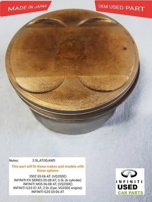 ⭐⭐INFINITI G35 ENGINE MOTOR STANDARD PISTON ASSEMBLY VQ35DE OEM 2003-2006⭐⭐ - Image 1 of 4