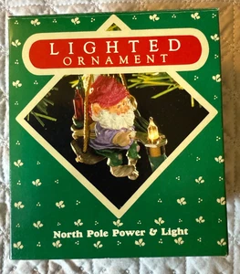 Ornamento elfo luce e potere polo nord illuminato magico Hallmark Keepsake 1987 - Foto 1 di 1