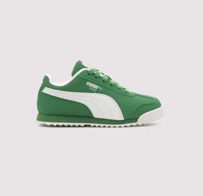 Zapatos para correr Puma Roma invertidos verdes/blancos para niños pequeños precio de venta sugerido por el fabricante $45 Foto 1 de 4