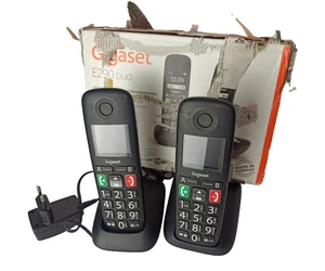 Gigaset E290 Duo 2 Senioren Telefon Basis Akkus Kabel große Tasten Top OVP - Bild 1 von 7